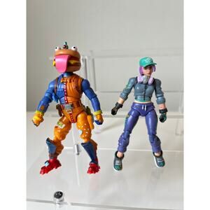 Fortnite Durr Burger Beef Boss and Solo Mode Figures Lot Jazwares